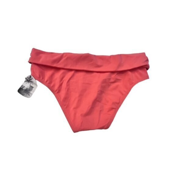 Coral Orange Swim Bottoms Size Small Foldover top NWT Beach Pool Vacation - Picture 8 of 9